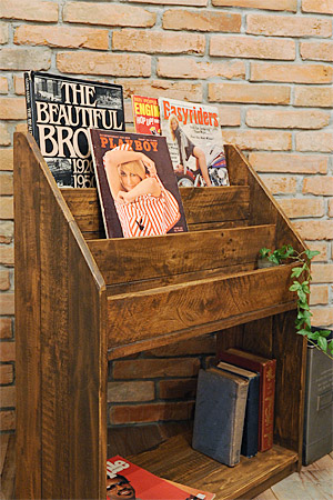 楽天市場】【マガジンラック ウッド 木 家具 ディスプレイ 什器