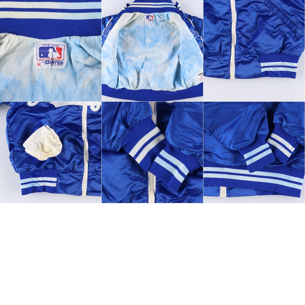80s 90s USA製 Dodgers ナイロン スタジャン L 青 白 90sヴィンテージ