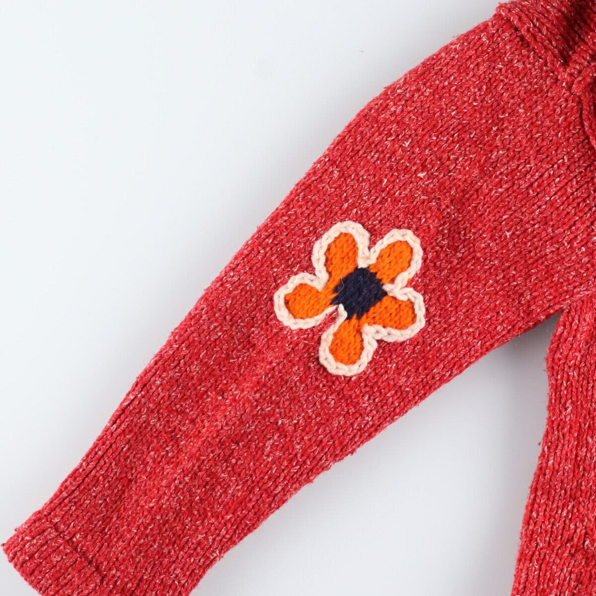 楽天市場】古着 総柄 花柄 エクアドルニットジップパーカー レディース