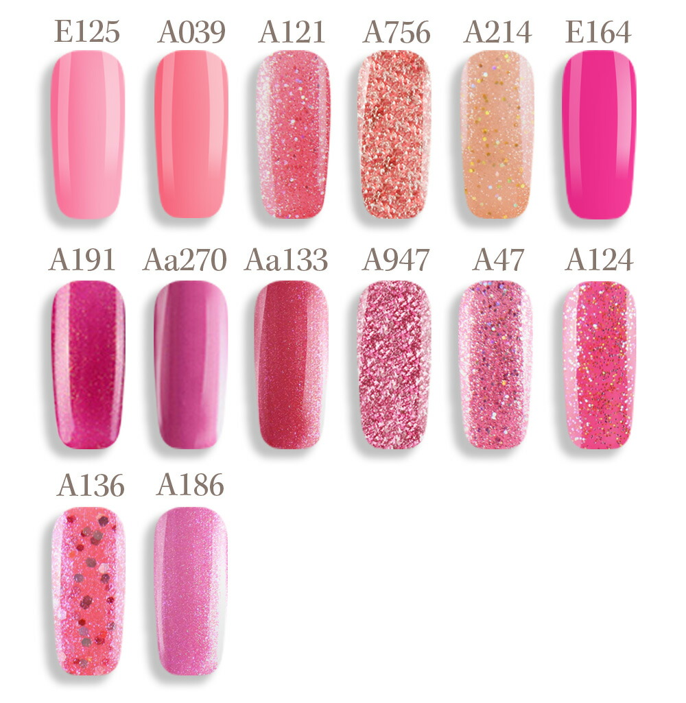 楽天市場】カラージェル ピンク＆レッドカラー LEDUV対応ジェル ジェル