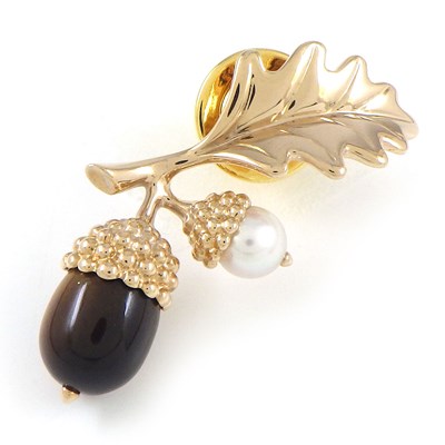楽天市場】ミキモト MIKIMOTO ピンブローチ ドングリ リーフ モチーフ
