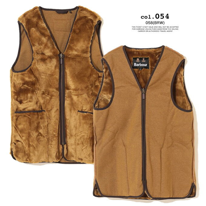 楽天市場】【 Barbour バブアー 】 フロントジップ ファー ライナー