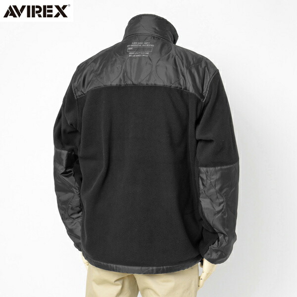 楽天市場】AVIREX アヴィレックス QUILT COMBI FLEECE JACKET キルト