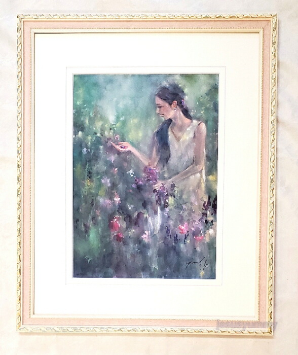 楽天市場】絵画 原画 「Herb Garden」 水彩/パステル F4 アンティーク