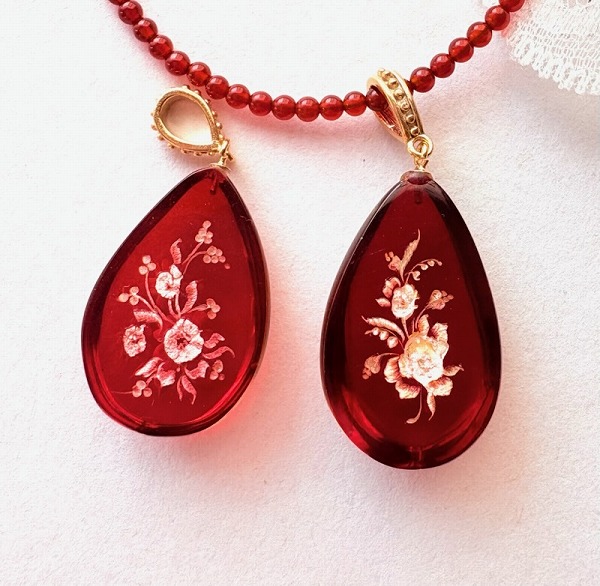 楽天市場】【還暦祝い 女性】【琥珀 ネックレス】インタリオ 赤琥珀