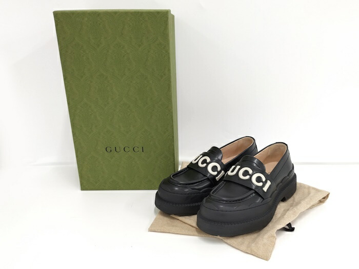 楽天市場】【中古】GUCCI ローファー レザー ブラック 表記サイズ：36