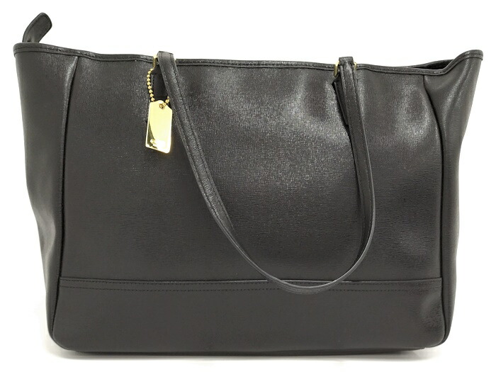 楽天市場】【中古】COACH ロゴ トートバッグ レザー ブラック 23576