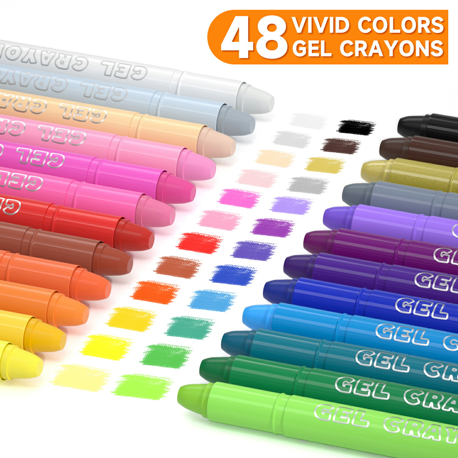 楽天市場】【送料無料】クレヨン 48色セット 繰り出し 水性 洗える