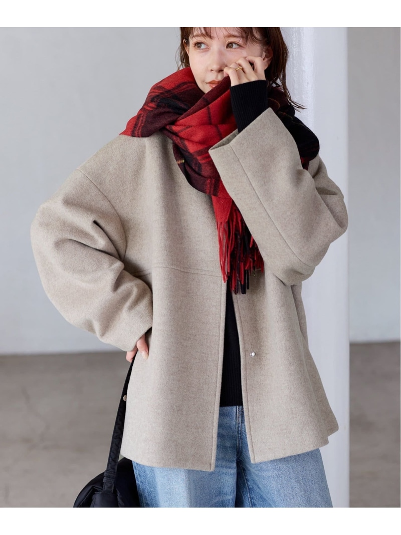 美品✨ジャーナルスタンダード カシミヤ混 140S ピーコート ショート