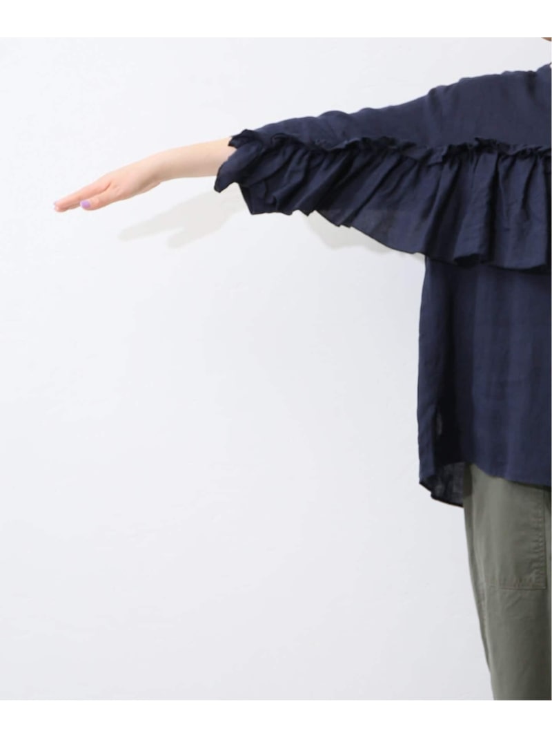 楽天市場】フレンチリネン フリルプルブラウス journal standard luxe