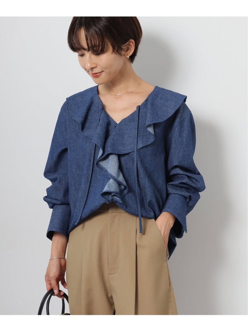 楽天市場】デニムフリルカラーブラウス JOURNAL STANDARD relume