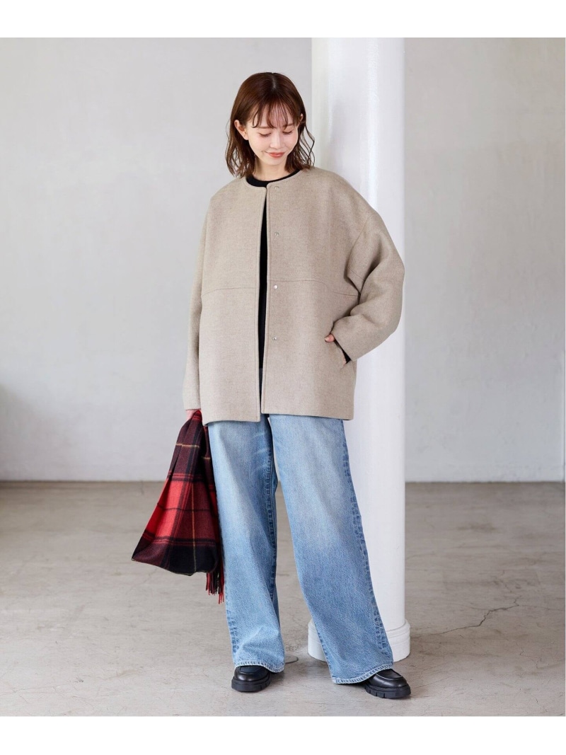 楽天市場】《追加3》スーパー140ビーバーノーカラーショートコート