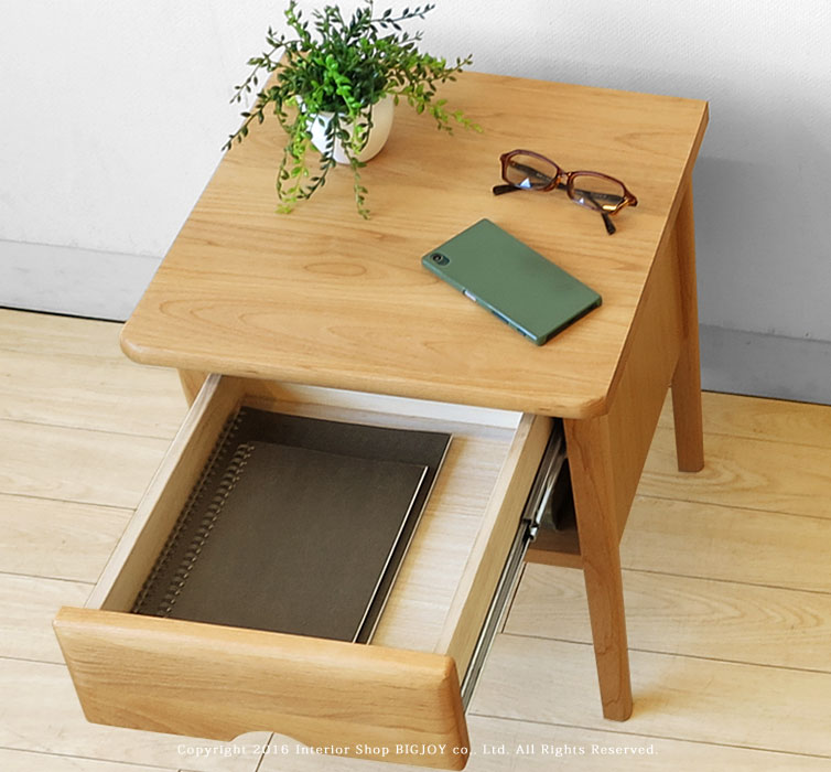 楽天市場】ナイトチェスト ナイトテーブル サイドテーブル アルダー材