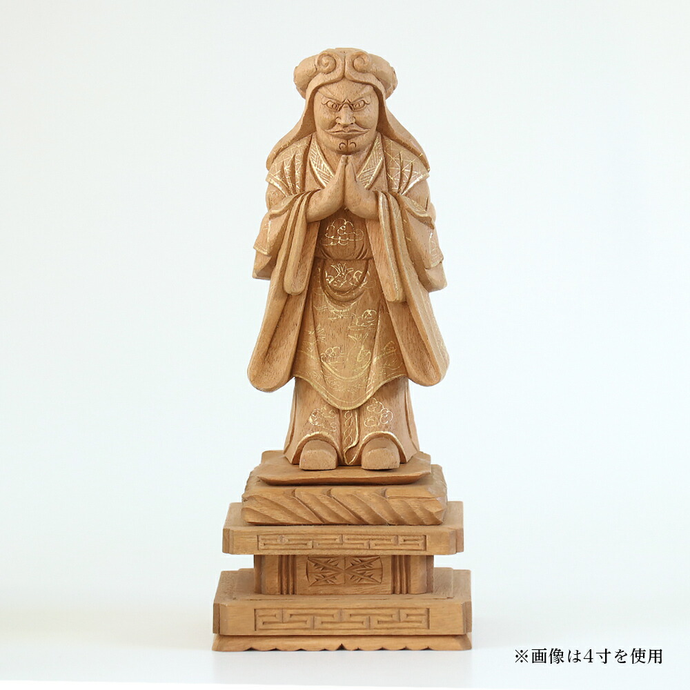 楽天市場】仏像 【楠木地彫】 中山鬼子母神 金泥書 4.0寸（高さ：200mm