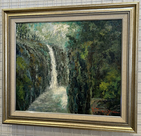 楽天市場】「高千穂峡」谷口春彦 F10サイズ油彩画[油絵]・日本風景画