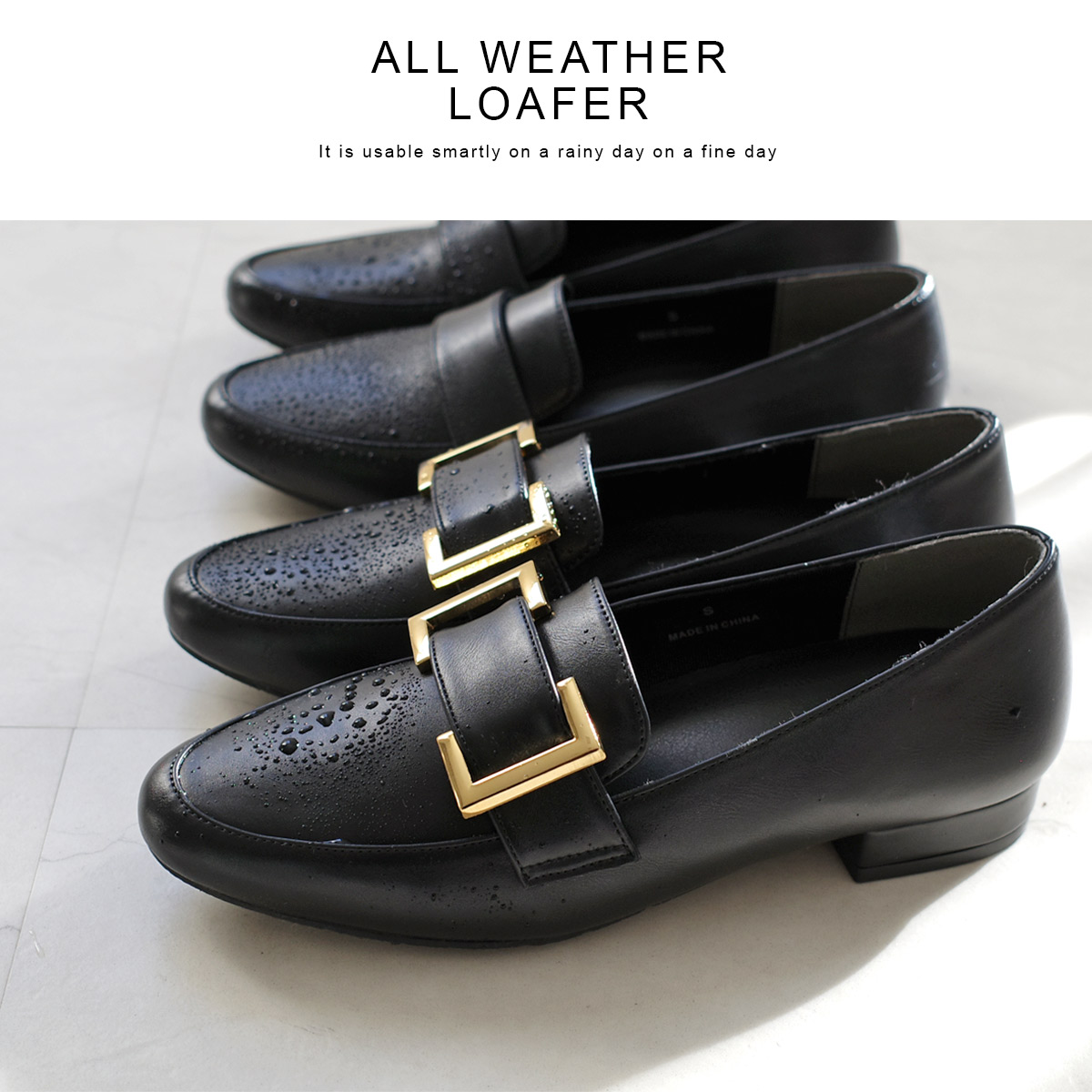 楽天市場】サイズ交換無料☆レインシューズ ローファー レディース