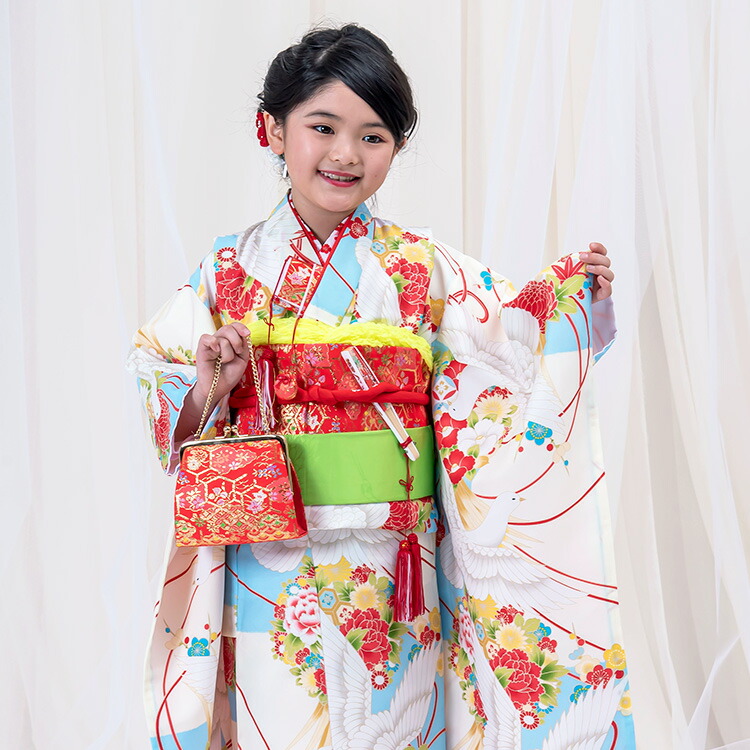 楽天市場】【レンタル】七五三 着物 7歳 四つ身セット(結び帯セット