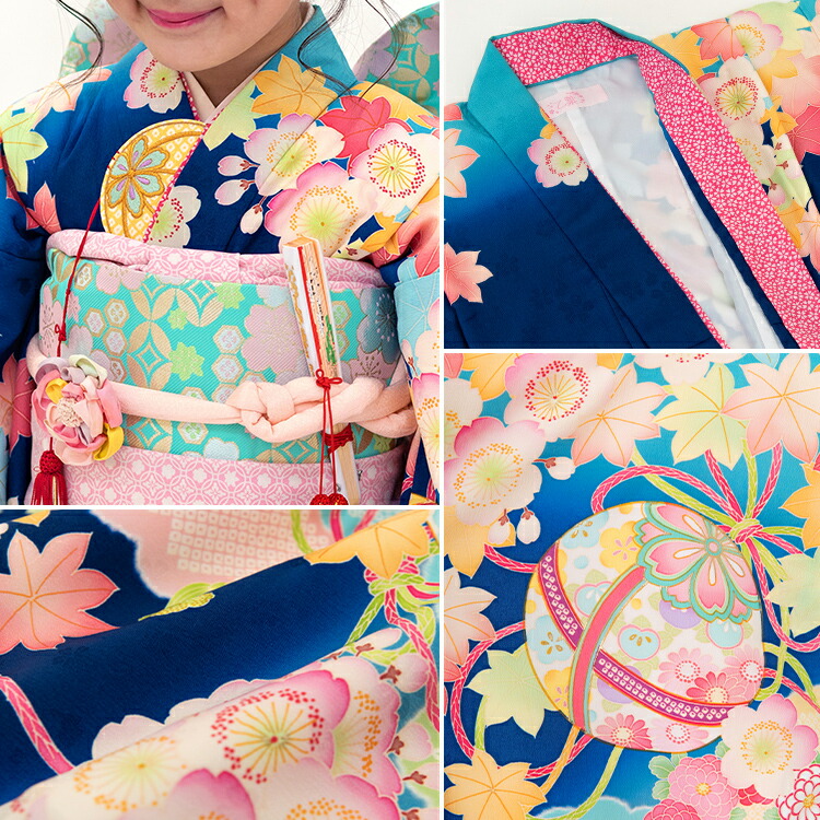 楽天市場】【レンタル】七五三 着物 7歳 四つ身セット(結び帯セット