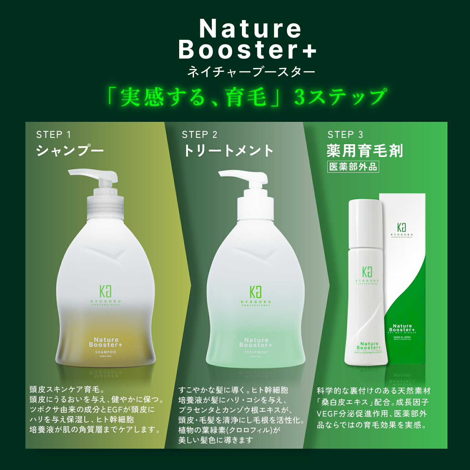 楽天市場】公式 【 KYOGOKU ネイチャーブースター＋シャンプー