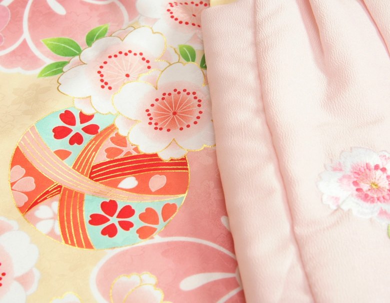 楽天市場】七五三 着物 3歳 女の子 被布セット 京都花ひめ 黄色地着物