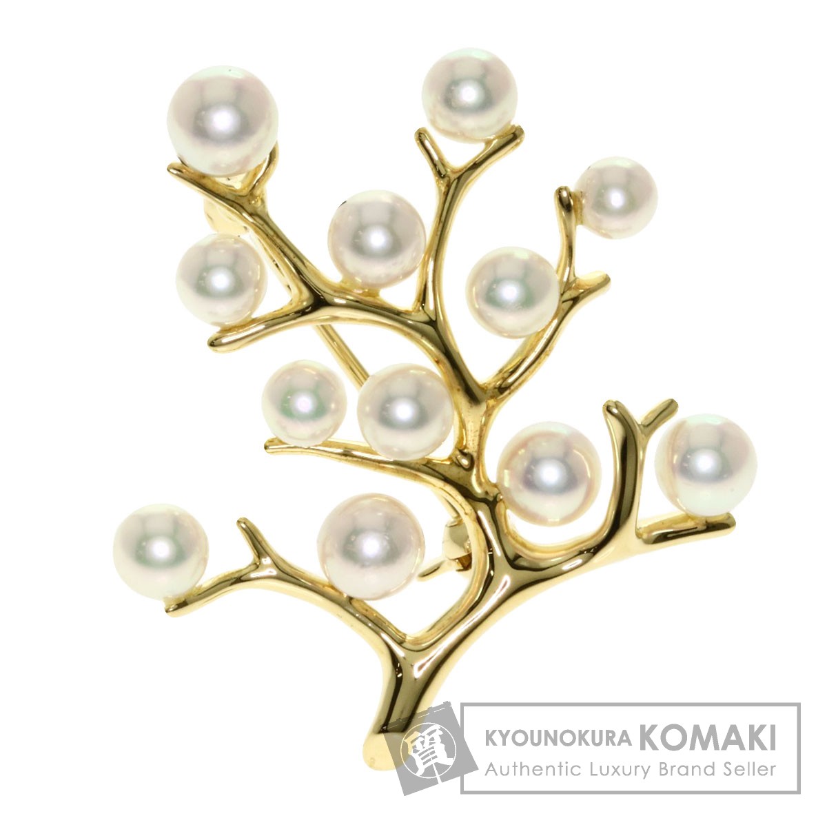 楽天市場】ミキモト アコヤパール 幸福の木 真珠 ブローチ K18イエロー