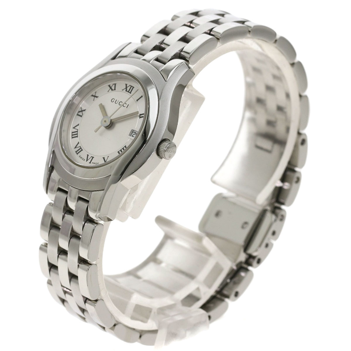 可動品【GUCCI/グッチ】5500L 11Pダイヤ スイス製 デイト ブラック