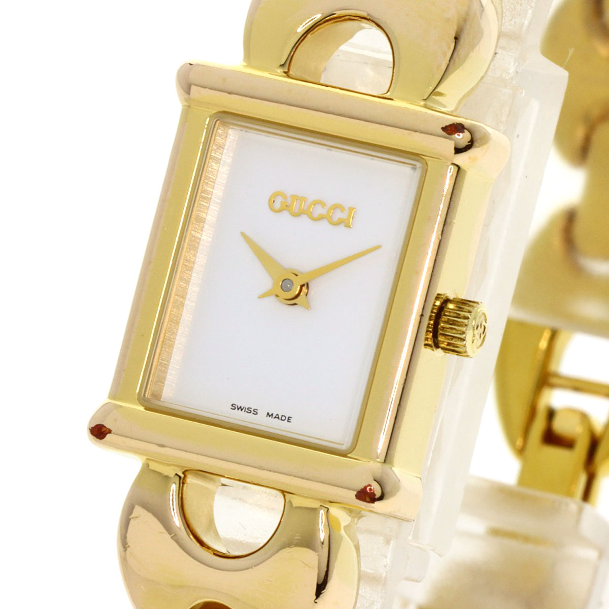 楽天市場】グッチ 1800L スクエアフェイス 腕時計 GP/GP レディース