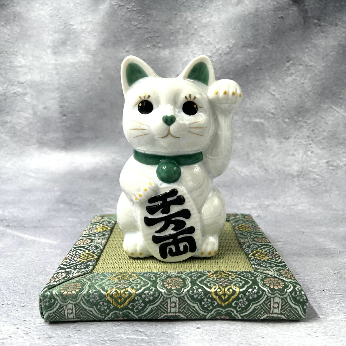 楽天市場】京焼 清水焼 陶あん 花結晶 招き猫（白）千万両 左手 : 京焼