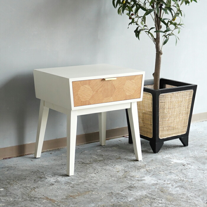 サイドテーブル 北欧風 オーク 花台 サイドテーブル おしゃれ 幅65