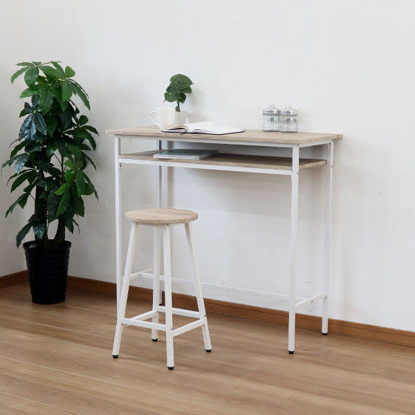 楽天市場】カウンターテーブル 白 100幅 90高 ホワイトアイアン 幅