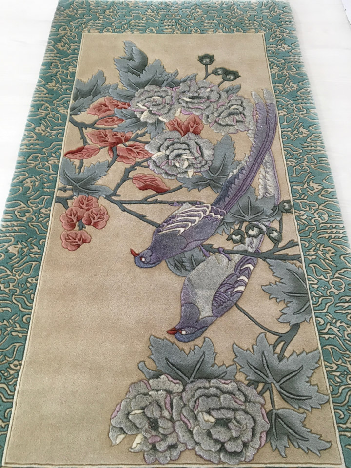 楽天市場】中国 手織り緞通(段通)「春山如笑」・約1畳用・絨毯