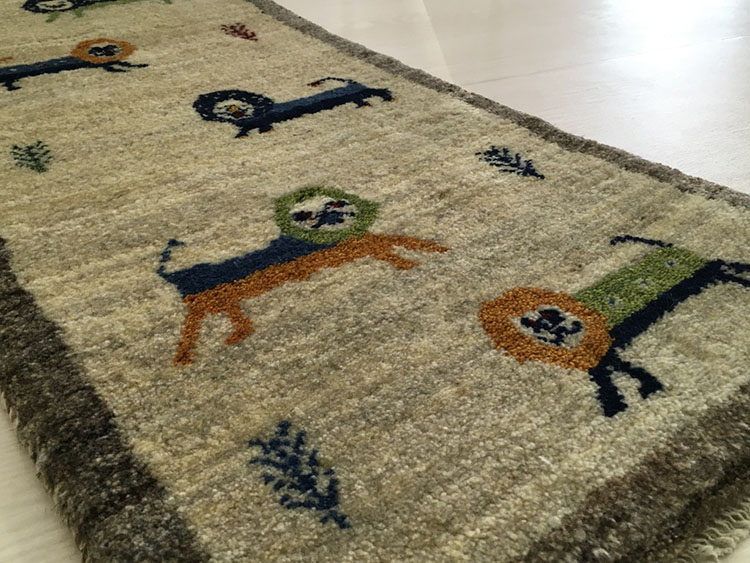 楽天市場】【ギャッベ ランナー 約51.5×144cm ぼくが王様】GABBEH