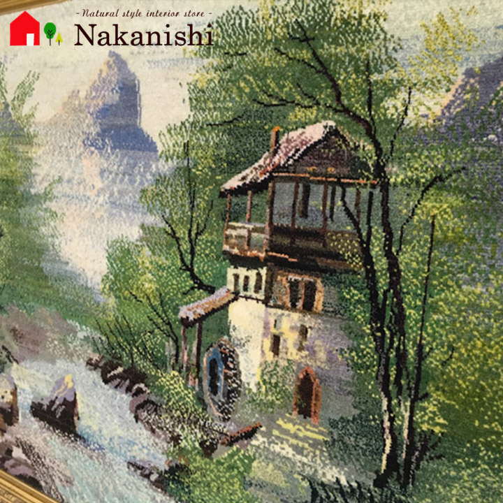 楽天市場】【送料無料】額装マット・額縁入りの絨毯「春が近い田舎