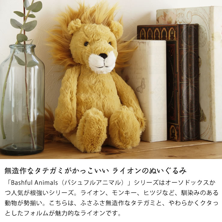 楽天市場】JELLYCAT（ジェリーキャット）Bashful Lion Medium