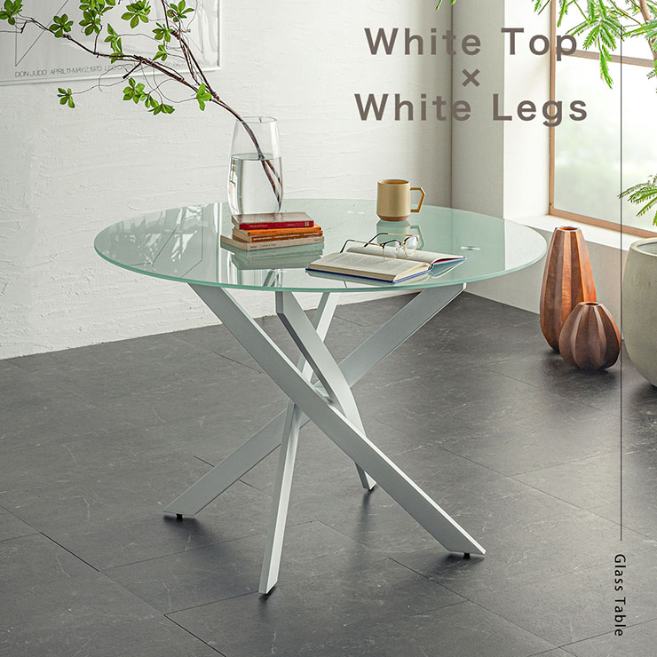 楽天市場】【ポイント10倍!1日20時〜23:59】ガラステーブル 円形 幅