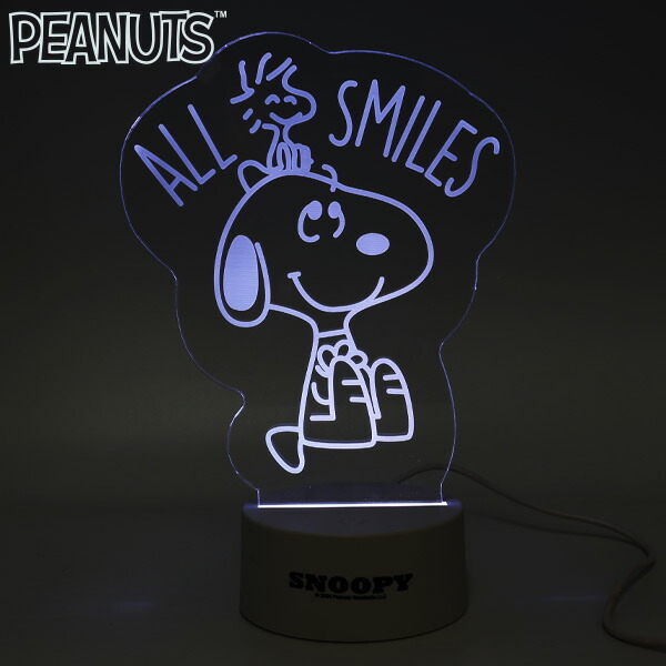 楽天市場】スヌーピー LEDアクリル 3D ライトスタンド 簡単操作