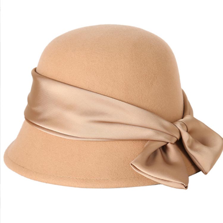 kaska 未使用 シュエット クラシカルウールハット リボン付き kaska様