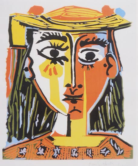 楽天市場】ピカソ 絵画 帽子を被った婦人 アートポスター 送料無料