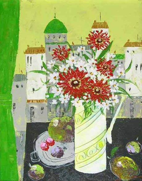 楽天市場】絵画 油絵 窓辺の花 （加瀬洋子） 送料無料 【肉筆】【油絵