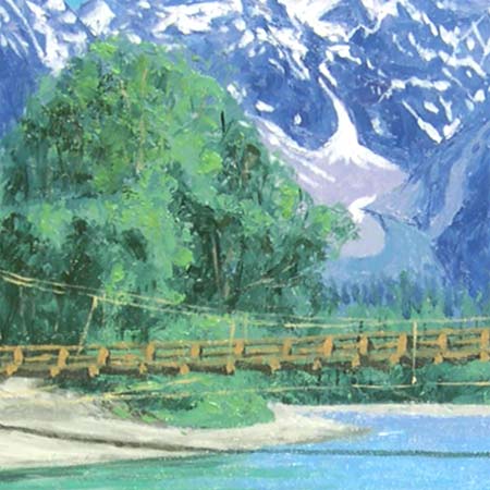 楽天市場】絵画 油絵 上高地 （大山功） 送料無料 【海・山】【肉筆