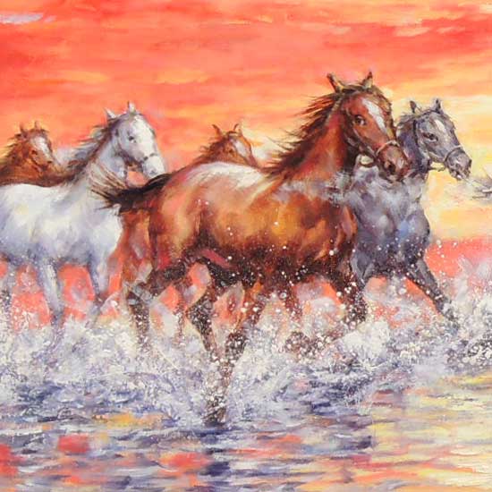 楽天市場】絵画 油絵 駆ける F50号 （鈴木満雄） 送料無料 【海・山