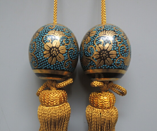 楽天市場】掛け軸小物 高級風鎮 青粒鉄仙（九谷焼）（化粧箱入り