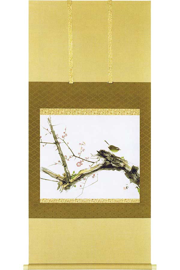 楽天市場】竹内栖鳳 掛け軸 梅に鶯 送料無料 【掛軸】【一間床・半間床