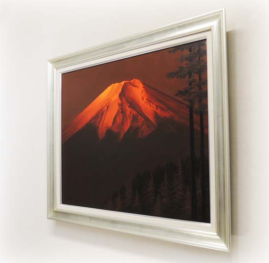 楽天市場】絵画 油絵 赤富士 F20号 （中尾靖） 送料無料 【肉筆