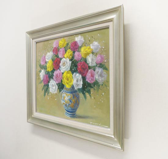 楽天市場】絵画 油絵 ばら F30号 （堀哲夫） 送料無料 【肉筆】【油絵