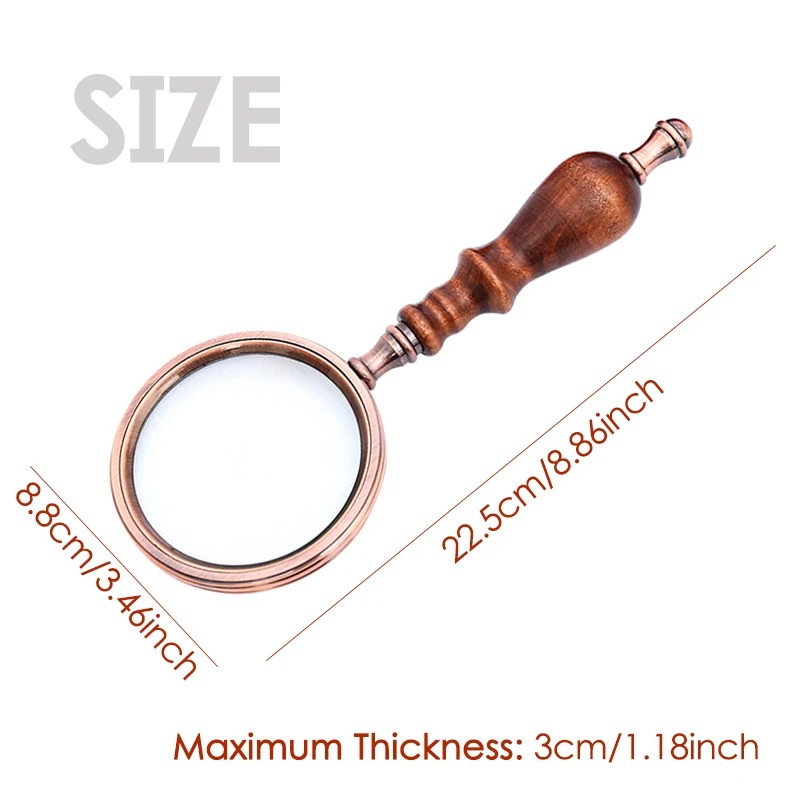 楽天市場】＼P2倍☆2/29まで／【送料無料】虫眼鏡 木製 拡大鏡 光学