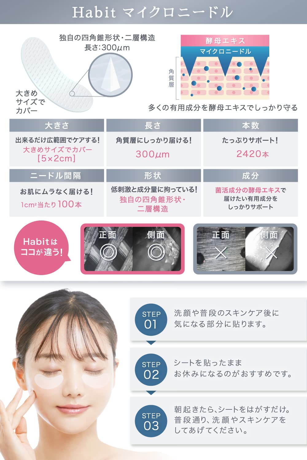 楽天市場】Habit［ハビット］ 酵素 マイクロニードル ヒアルロン酸