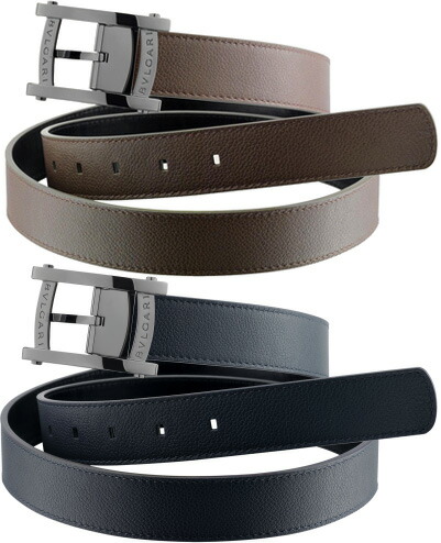 楽天市場】BVLGARI ブルガリリバーシブルメンズベルトネイビーブルー