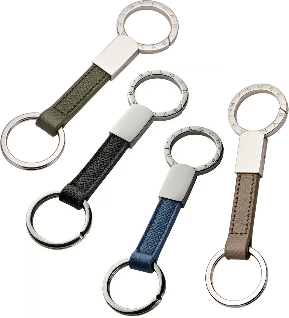 楽天市場】BVLGARI ブルガリダブルキーリング付きキーホルダーロゴ刻印