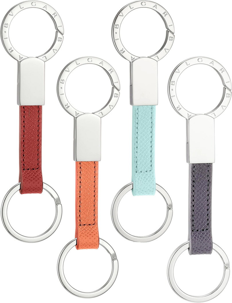 楽天市場】BVLGARI ブルガリダブルキーリング付きキーホルダーロゴ刻印